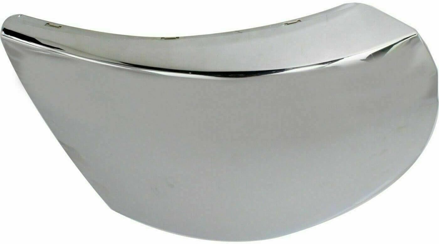 AUTOS PARTS PLUS Set Of 2 Front Bumper End Caps Chrome Steel Left Driver & Right Passenger Side Direct Replacement Compatible With 2007-2012 Chevrolet Silverado 2500HD 3500HD GM1017107 GM1016107