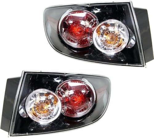 Set Of 2 Tail Light Assembly Right Passenger & Left Drive Side Direct Replacement Compatible With 2007-2009 Mazda 3 MA2801136 MA2800136 BR5H51150C BR5H51160C