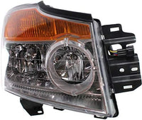 Set Of 2 Front Head Light Assembly Plastic Left Driver & Right Passenger Side Direct Replacement Compatible With 2008-2015 Nissan Armada NI2502175 NI2503175 260109GA0B 260609GA0B