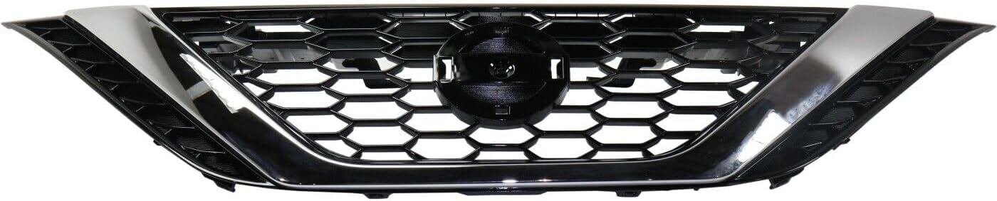 Front Grille Chrome Shell with Gloss Black Insert Direct Replacement Compatible With 2016-2019 Nissan Sentra NI1200279 623103YU0D 623103YU0A