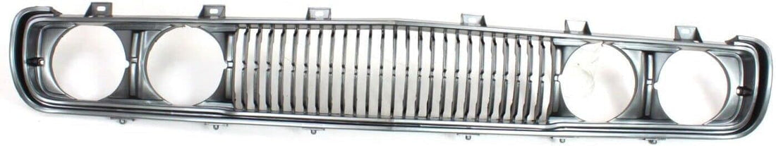 Front Grille Assembly Painted Silver Shell And Insert Plastic With Molding Direct Replacement Compatible With 1972-1979 Nissan 620 NI1200103 F2301B9501