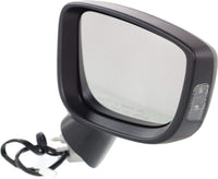 Front Power Mirror Manual Folding Non-Heated Primed Right Passenger Side Direct Replacement Compatible With 2014-2016 Mazda 3 MA1321179 BHS269121E-PFM BJT869121A