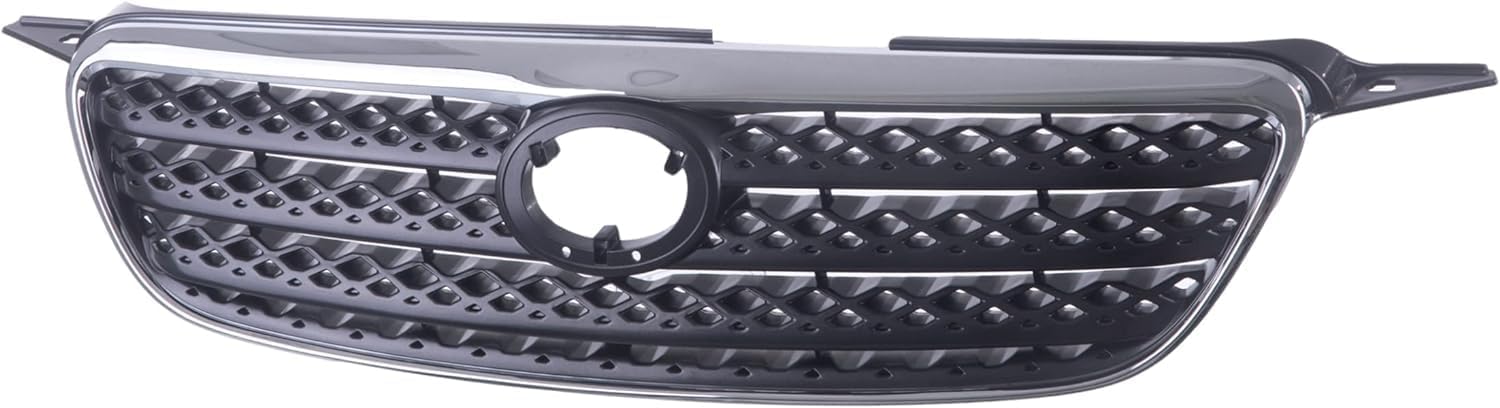 Front Grille Chrome Shell/Painted Dark Gray Insert Direct Replacement Compatible With 2005-2008 Toyota Corolla TO1200278 5310002090