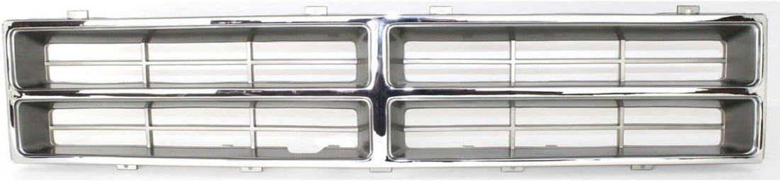 Front Grille Chrome Insert Direct Replacement Compatible With 1986-1990 Dodge Full Size Pickup CH1200103 4249802