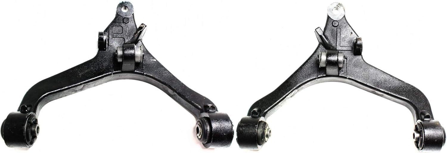 Set Of 2 Front Control Lower Arm Without Ball Joint/With Bushing Right Passenger & Left Driver Side Direct Replacement Compatible With 2002-2007 Jeep Liberty 52088636AF 52088637AF