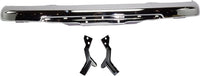 Front Bumper Chrome Steel with Brackets + Lower Valance Primed with Tow Hook & Without Fog Light Holes Direct Replacement For 2004-2012 Chevrolet Colorado/GMC Canyon GM1000723