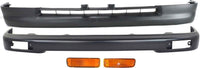 Front Bumper Primed Steel + Lower Valance Panel Textured + Signal Lights Left Driver & Right Passenger Side Direct Replacement Compatible With 1995-1997 Toyota Tacoma TO1002153