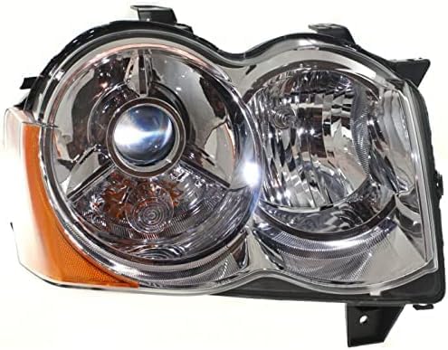 Set Of 2 Front Head Light Lens And Housing Right Passenger & Left Driver Side Direct Replacement Compatible With 2008-2010 Jeep Grand Cherokee CH2518129 CH2519129 55157485AG