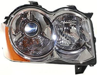 Set Of 2 Front Head Light Lens And Housing Right Passenger & Left Driver Side Direct Replacement Compatible With 2008-2010 Jeep Grand Cherokee CH2518129 CH2519129 55157485AG