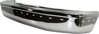 Front Bumper Chrome Steel With Molding & Without Air Intake Holes Direct Replacement Compatible With 1992-1996 Ford F-Series FO1002237 F2TZ17757B