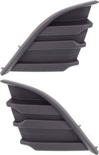 Set Of 2 Front Bumper Grille Textured Left Driver & Right Passenger Side Direct Replacement Compatible With 2014-2016 Scion tC SC1039103 SC1038103 5212721080 5212821080