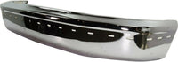 Front Bumper Chrome without Air Holes + Molding + Lower Valance Panel Textured Direct Replacement Compatible With Ford F-150 / Bronco 1992-1996 FO1002237 FO1057220 FO1095154