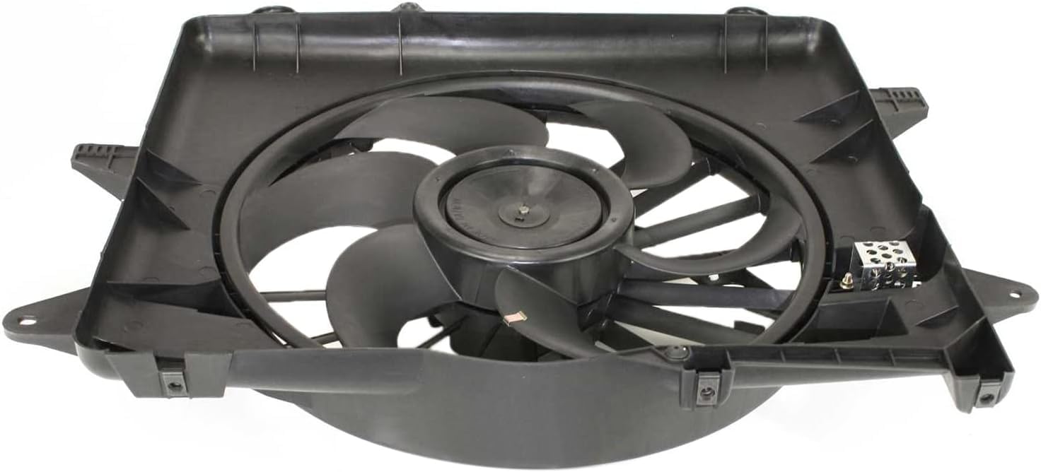 Front Radiator Cooling Fan Assembly Plastic Direct Replacement Compatible with 2005-2014 Ford Mustang FO3115152 DR3Z8C607D