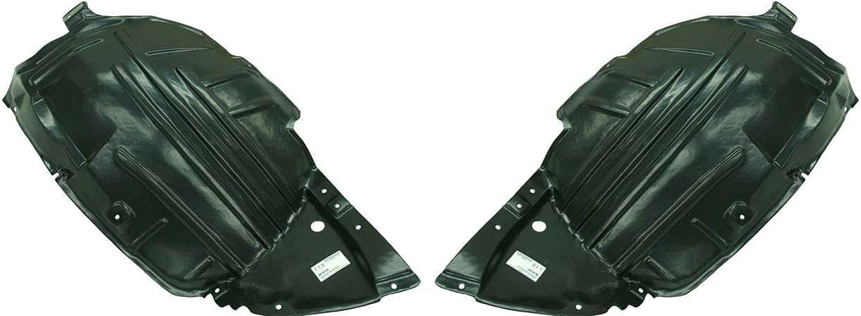 Set Of 2 Front Section Fender Liner Left Driver & Right Passenger Side Direct Replacement Compatible With 2006-2007 Infiniti M35 IN1251110 IN1250111 63844EG000 63845EG000