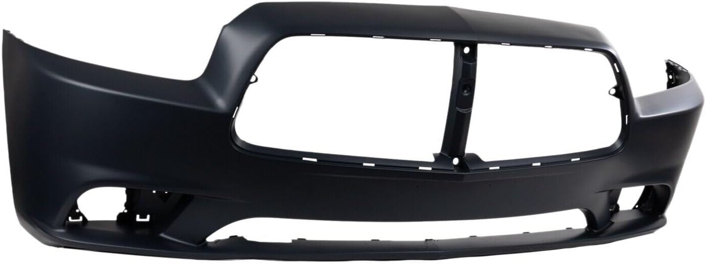 Front Bumper Cover Primed Plastic Direct Replacement Compatible With 2011-2014 Dodge Charger CH1000993 68092597AA