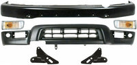 Front Bumper Face Bar Steel + Lower Valance Panel Primed + Signal Light Assembly + Mounting Brackets Left & Right Side Direct Replacement Compatible With 1999-2002 Toyota 4Runner
