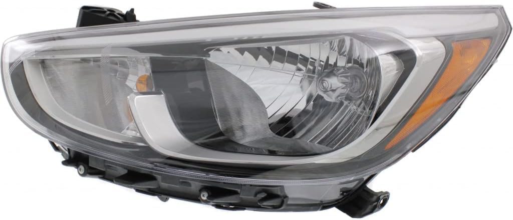 Set Of 2 Front Head Light Assembly Left Driver & Right Passenger Side Direct Replacement Compatible With 2015-2017 Hyundai Accent HY2503192 HY2502192 921021R710 921011R710