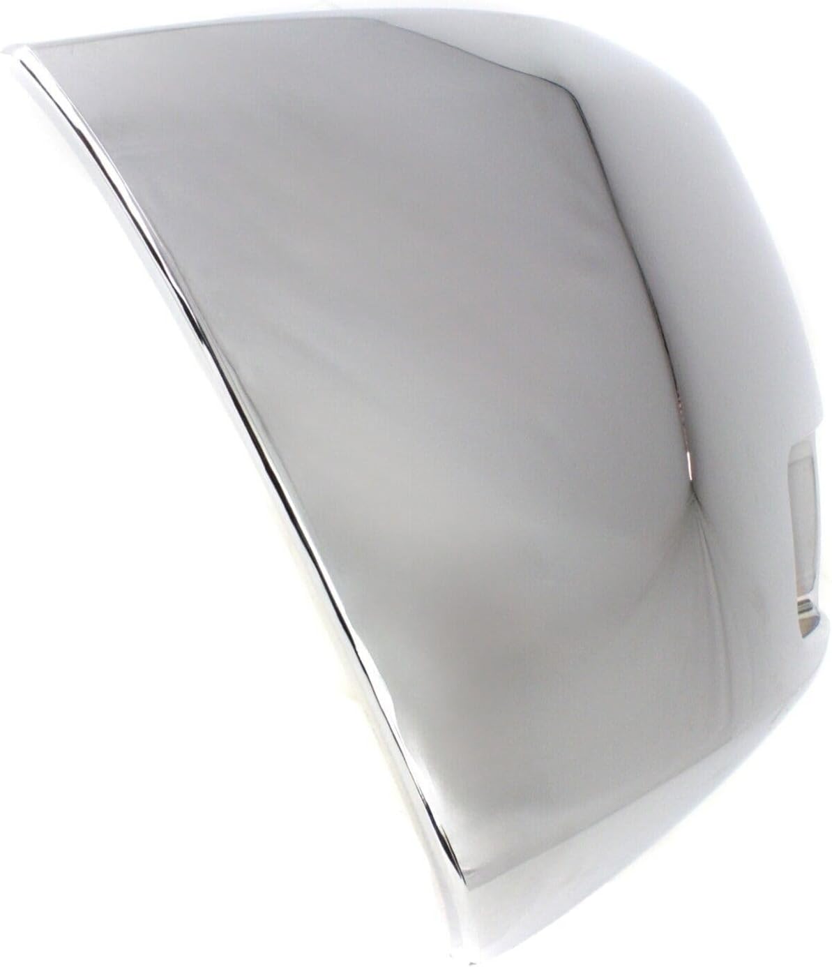 Front Bumper End Cap With Fog Light Hole Chrome Plastic Right Passenger Side Direct Replacement Compatible With 2007-2012 Chevrolet Silverado 2500 HD 3500 HD GM1017108 15839252