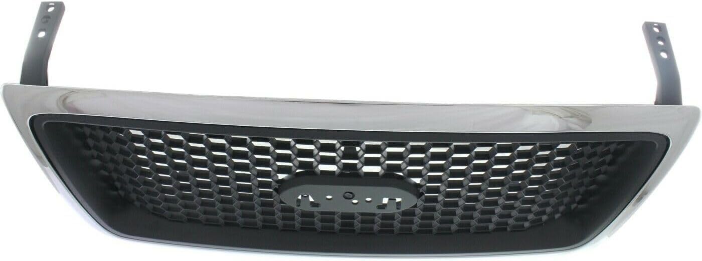 Front Grille Chrome Shell With Black Insert Direct Replacement Compatible With 2006-2008 Ford F-150 FO1200469 7L3Z8200CA