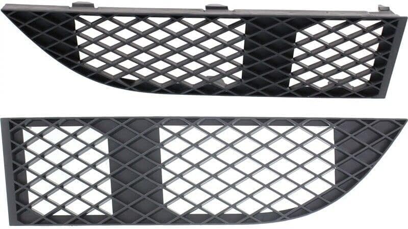 Set Of 2 Front Bumper Outer Grille Textured Plastic Left Driver & Right Passenger Side Direct Replacement Compatible With 2005-2008 BMW 7-Series BM1039116 BM1038116 51117135564