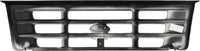 Front Grille Painted Black Shell & Insert Direct Replacement Compatible With 1992-1997 Ford F-Series FO1200172 F6TZ8200AAA