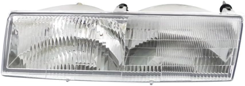Set Of 2 Front Headlights Assembly Right Passenger & Left Driver Side Direct Replacement Compatible With 1989-1990 Mercury Cougar / 1992-1994 Grand Marquis FO2502126 FO2503126