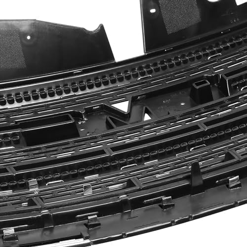 Front Grille Assembly Textured Shell And Insert Plastic With Chrome Frame Direct Replacement Compatible With 2016-2017 GMC Terrain GM1200724 23379210