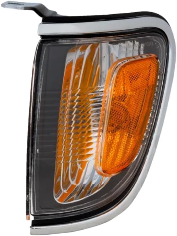 Front Corner Lights Assembly With Chrome Trim Left Driver Side Direct Replacement Compatible With 2001-2004 Toyota Tacoma TO2520161 8162004080