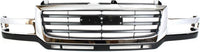 Front Grille Chrome Shell/Black Insert Direct Replacement Compatible With 2003-2006 GMC Sierra 2500HD 3500HD GM1200568 19130795