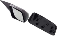 Front Power Mirror Non-Folding Heated With Primed & Textured 2 Caps Direct Replacement Compatible With 2008-2011 Ford Focus FO1321317 FO1321331 8S4Z17682CA-PFM