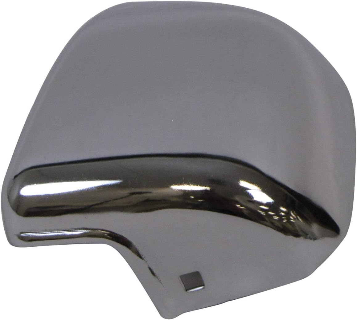 Front Bumper End Cap Chrome Steel Left Dirver Side Direct Replacement Compatible With 1993-1996 Nissan D21 NI1004133 6201755G00