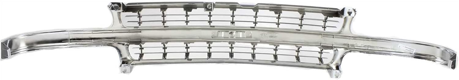Front Grille Chrome Shell With Cross Bar Insert Direct Replacement Compatible With 2000-2006 Chevrolet Tahoe/Chevrolet Suburban GM1200442 88968934