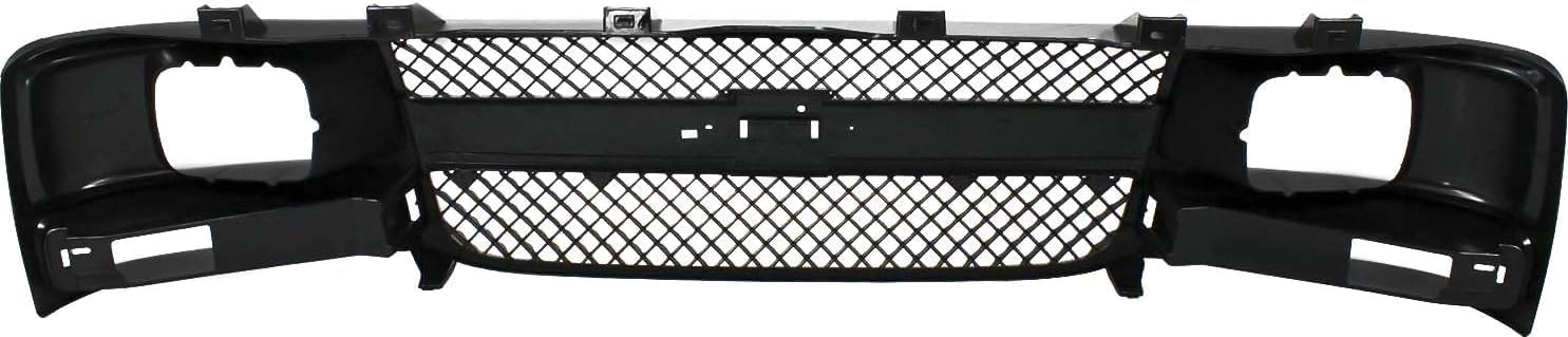 Front Grille Black Shell & Insert Direct Replacement Compatible With 2003-2017 Chevrolet Express/GMC Savana Van 1500 2500 3500 GM1200538 22816424