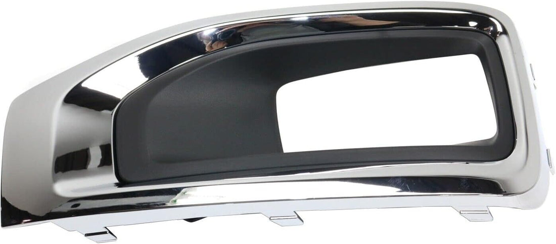 Front Fog Light Molding Primed With Chrome Bezel Left Driver Side Direct Replacement Compatible With 2015-2020 GMC Yukon/XL GM1038187 22936426