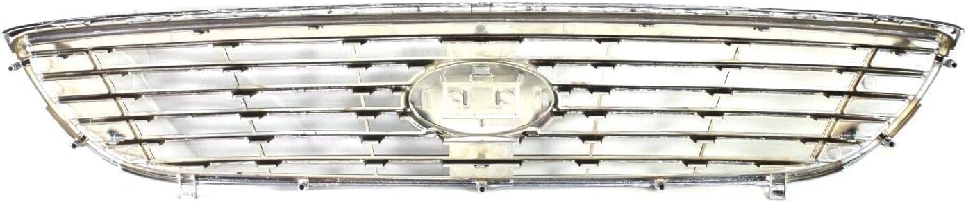 Front Grille Chrome Shell And Primed Insert Plastic Direct Replacement Compatible With 2006-2008 Kia Magentis/Optima KI1200122 863502G100