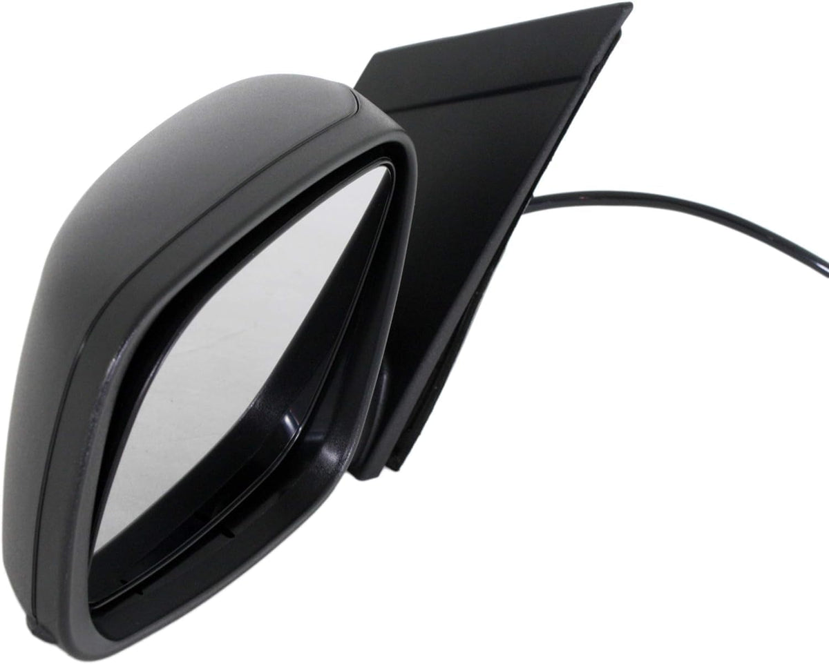 Front Power Mirror Manual Folding Heated Textured Left Driver Side Direct Replacement Compatible With 2008-2019 Dodge Grand Caravan / 2008-2016 Chrysler Town & Country CH1320291