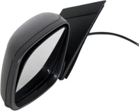 Front Power Mirror Manual Folding Heated Textured Left Driver Side Direct Replacement Compatible With 2008-2019 Dodge Grand Caravan / 2008-2016 Chrysler Town & Country CH1320291