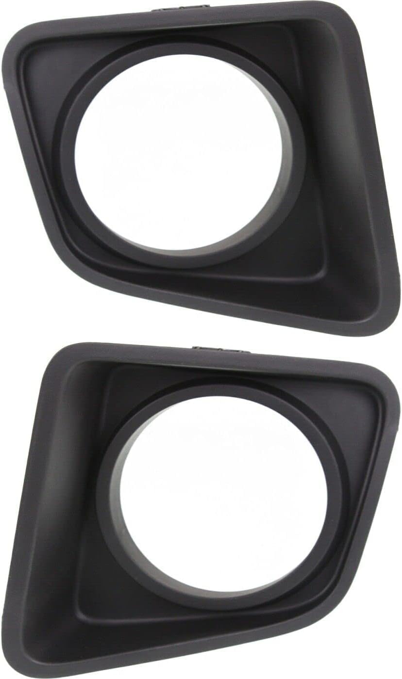 Set Of 2 Front Fog Light Molding Textured Plastic Right Passenger & Left Driver Side Direct Replacement Compatible With Toyota Tundra 2014-2021 TO1039175 TO1038175 521270C070