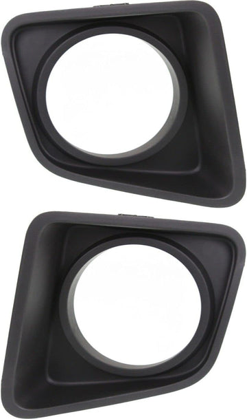 Set Of 2 Front Fog Light Molding Textured Plastic Right Passenger & Left Driver Side Direct Replacement Compatible With Toyota Tundra 2014-2021 TO1039175 TO1038175 521270C070