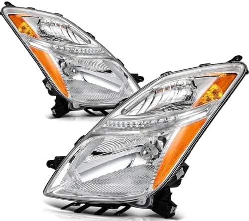 Set Of 2 Front Headlight Lens And Housing Right Passenger & Left Driver Side Direct Replacement Compatible With 2006-2009 Toyota Prius TO2518110 TO2519110 8117047160 8113047160