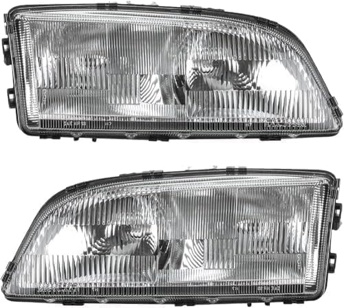Set Of 2 Front Headlight Assembly Right Passenger & Left Driver Side Direct Replacement Compatible With 1998-2002 Volvo C70 VO2502102 VO2503102 86284023 86284031
