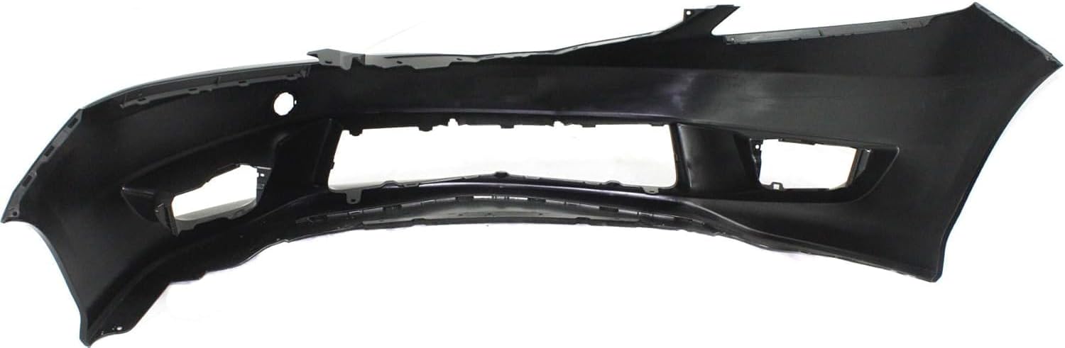 Front Bumper Cover Primed Plastic + Lower Grille Textured Direct Replacement Compatible With 2009-2011 Honda Fit