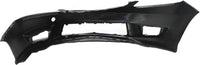 Front Bumper Cover Primed Plastic + Lower Grille Textured Direct Replacement Compatible With 2009-2011 Honda Fit
