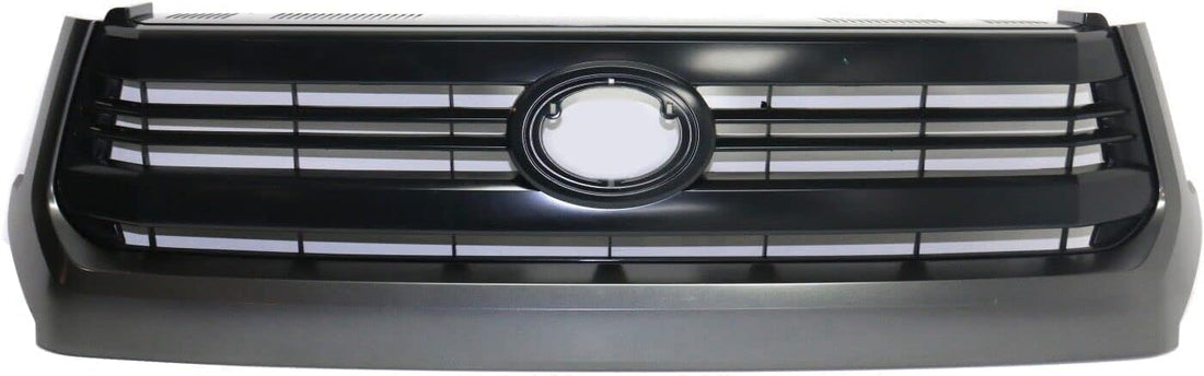 Front Grille Painted Black Shell And Insert Plastic Direct Replacement Compatible With Toyota Tundra 2014-2017 TO1200372 531000C290