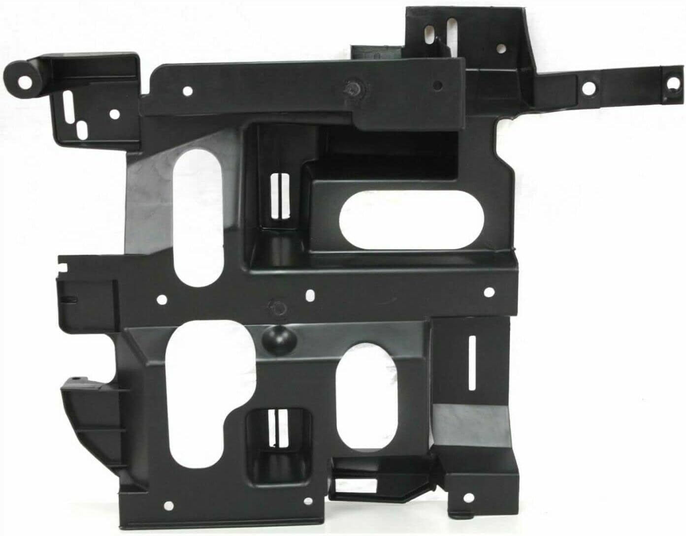 Front Grill Mesh Gray With Chrome Center Bar + Headlight Brackets Left Driver & Right Passenger Side Direct Replacement Compatible With 2003-2006 Chevrolet Silverado 1500 2500 3500