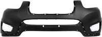 Front Bumper Cover + Valance + Upper & Lower Grille + Molding Chrome + Fog Light + Trim Left & Right Side Direct Replacement Compatible With 2010-2012 Hyundai Santa Fe