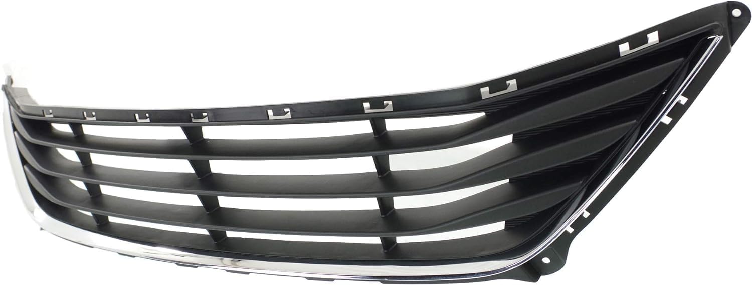 Front Bumper Grille Textured With Chrome Insert Direct Replacement Compatible With 2014-2016 Hyundai Elantra HY1036120 865603X700