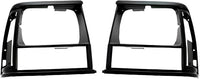 Front Grille Primed Shell And Insert + Header Panel + Headlights + Signal & Marker Lamps Right And Left Side Direct Replacement Compatible With Jeep Cherokee 1991-1996 CH1200176
