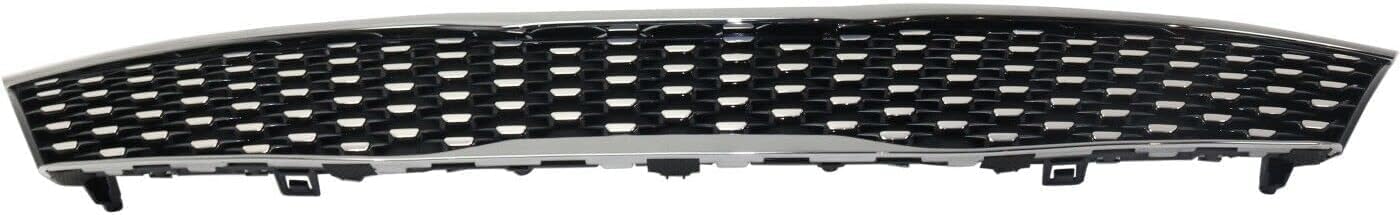 Front Grille Primed Shall And Insert With Smoked Black Molding Direct Replacement Compatible With 2016-2018 Kia Optima KI1200188 86350D5010