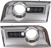 Set Of 2 Front Fog Light Molding Chrome Right Passenger & Left Driver Side Direct Replacement Compatible With 2010-2015 GMC Terrain GM1039123 GM1038123 25818476 25818477